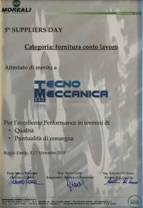 Tecno Meccanica BSD Attestato di Merito